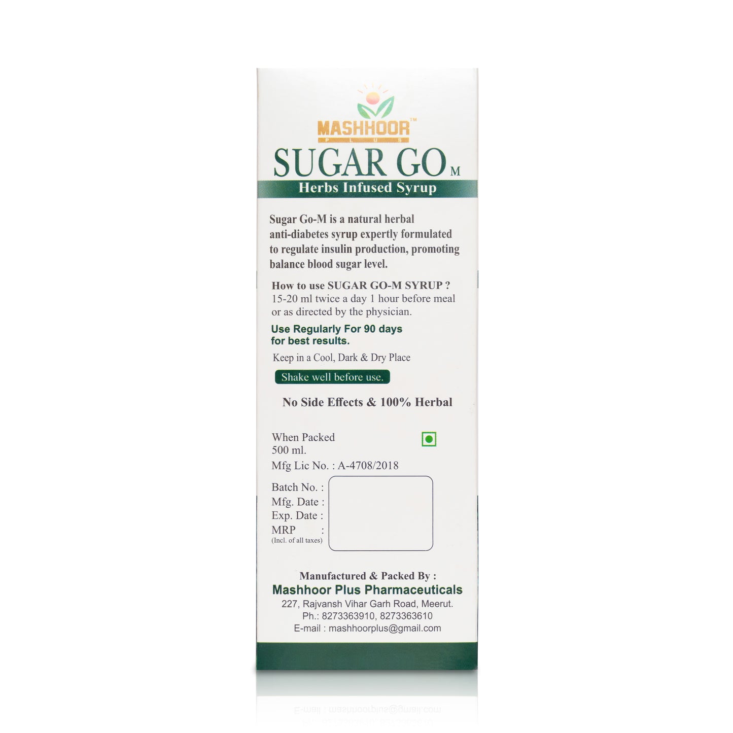 SUGAR MUKTI CAPSULE & SUGAR GO-M SYRUP