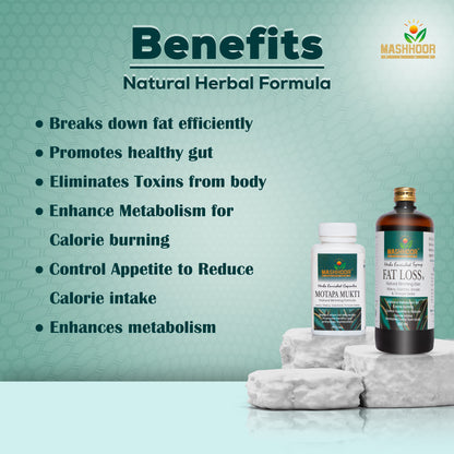 MOTAPA MUKTI CAPSULE & FATLOSS-M SYRUP COMBO