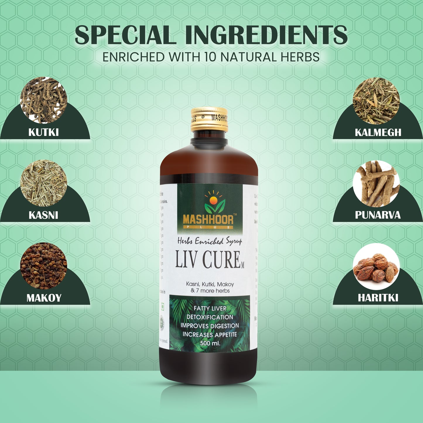 LIV CURE HERBAL SYRUP – LIVER DETOX & DIGESTION SUPPORT 500ML