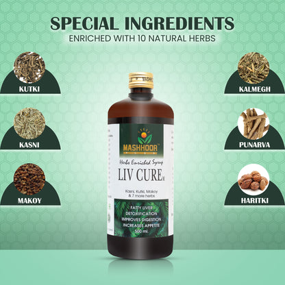 LIV CURE HERBAL SYRUP – LIVER DETOX & DIGESTION SUPPORT 500ML