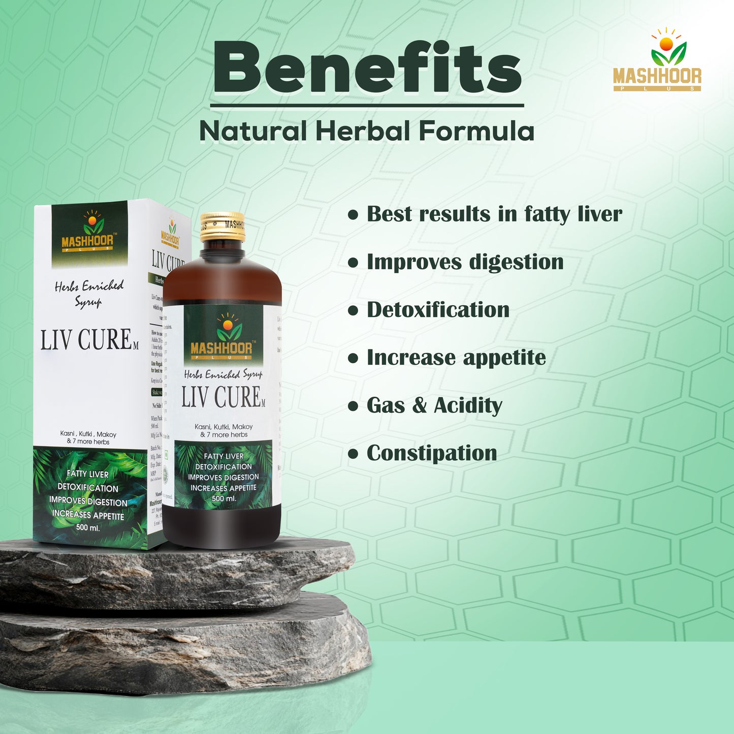 LIV CURE HERBAL SYRUP – LIVER DETOX & DIGESTION SUPPORT 500ML