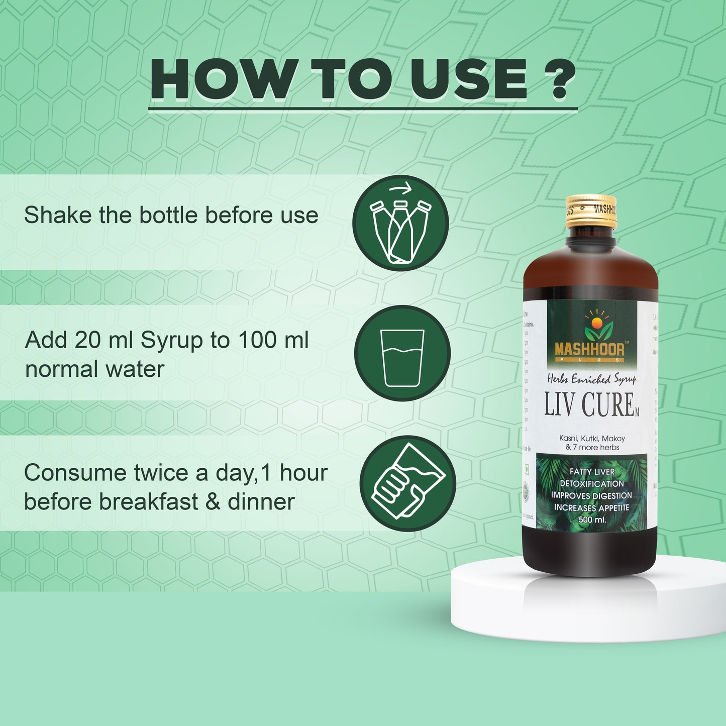 LIV CURE HERBAL SYRUP – LIVER DETOX & DIGESTION SUPPORT 500ML
