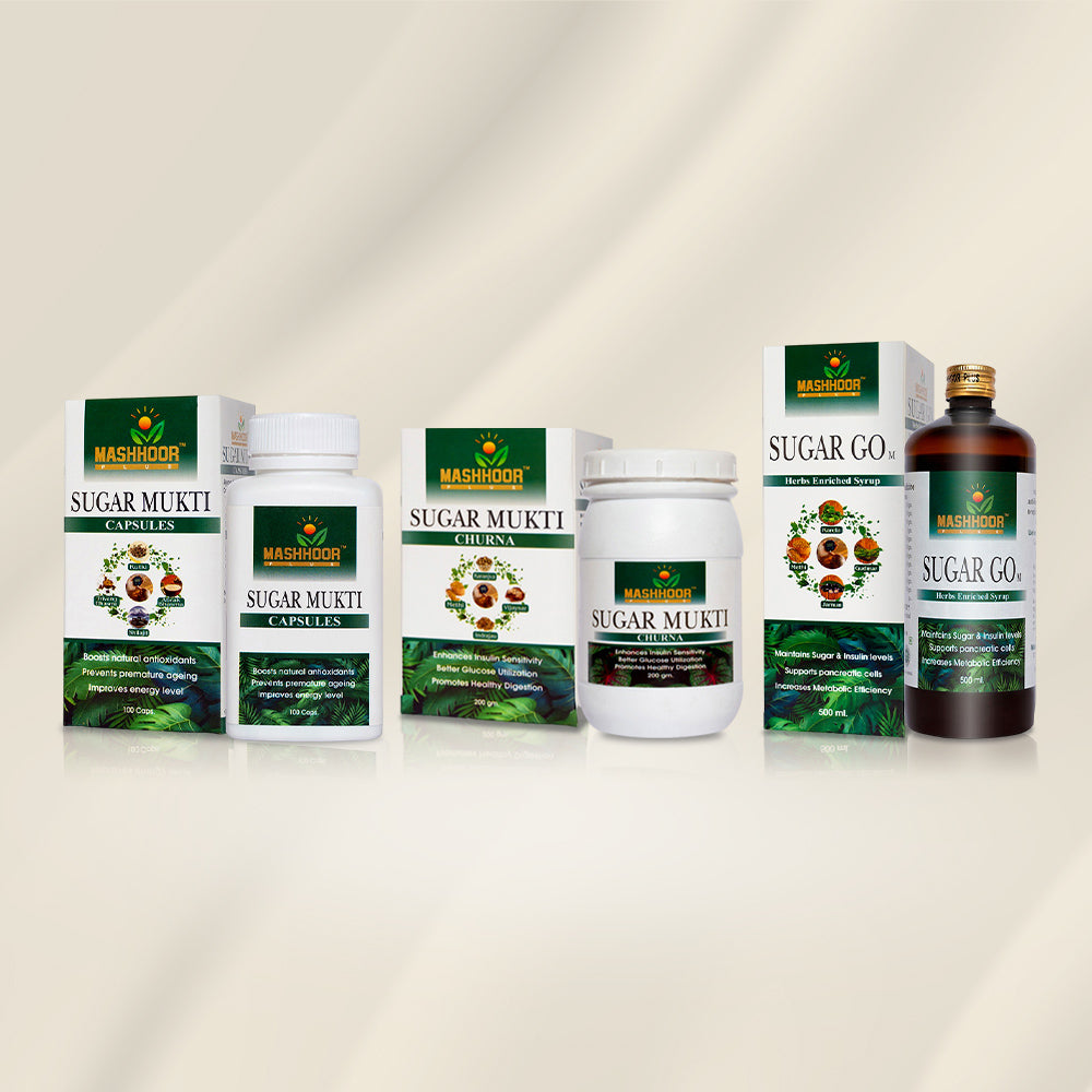 SUGAR MUKTI CHURNA + CAPSULE + SUGAR GO - M SYRUP