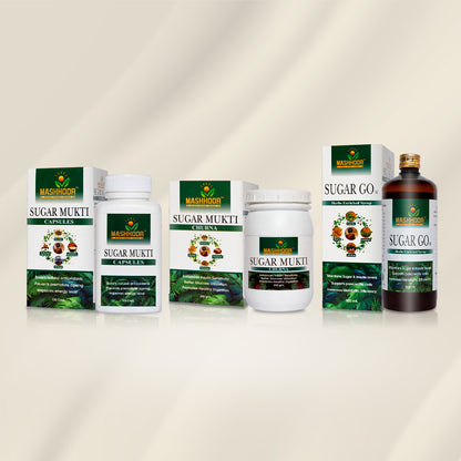 SUGAR MUKTI CHURNA + CAPSULE + SUGAR GO - M SYRUP