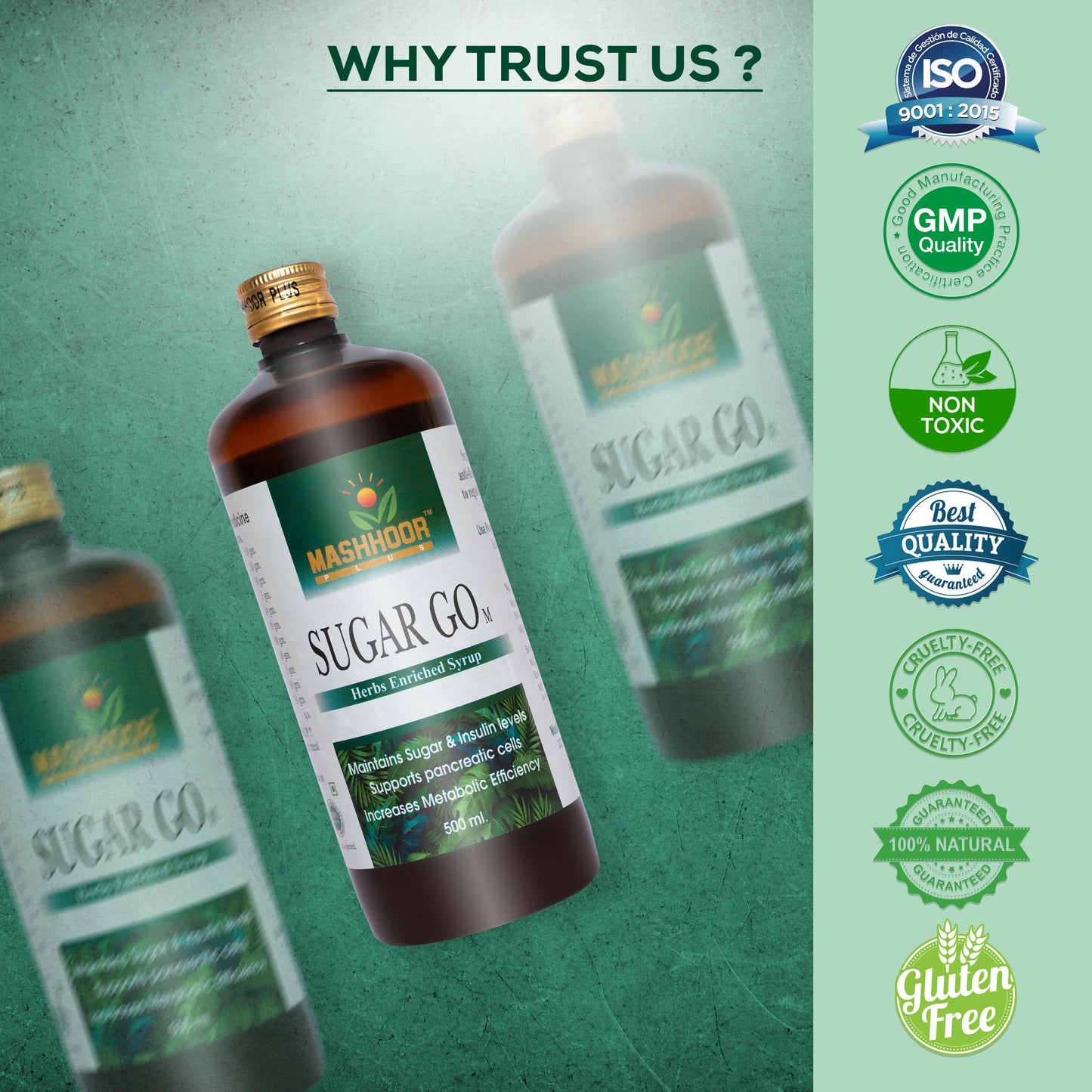 SUGAR MUKTI CHURNA + CAPSULE + SUGAR GO - M SYRUP