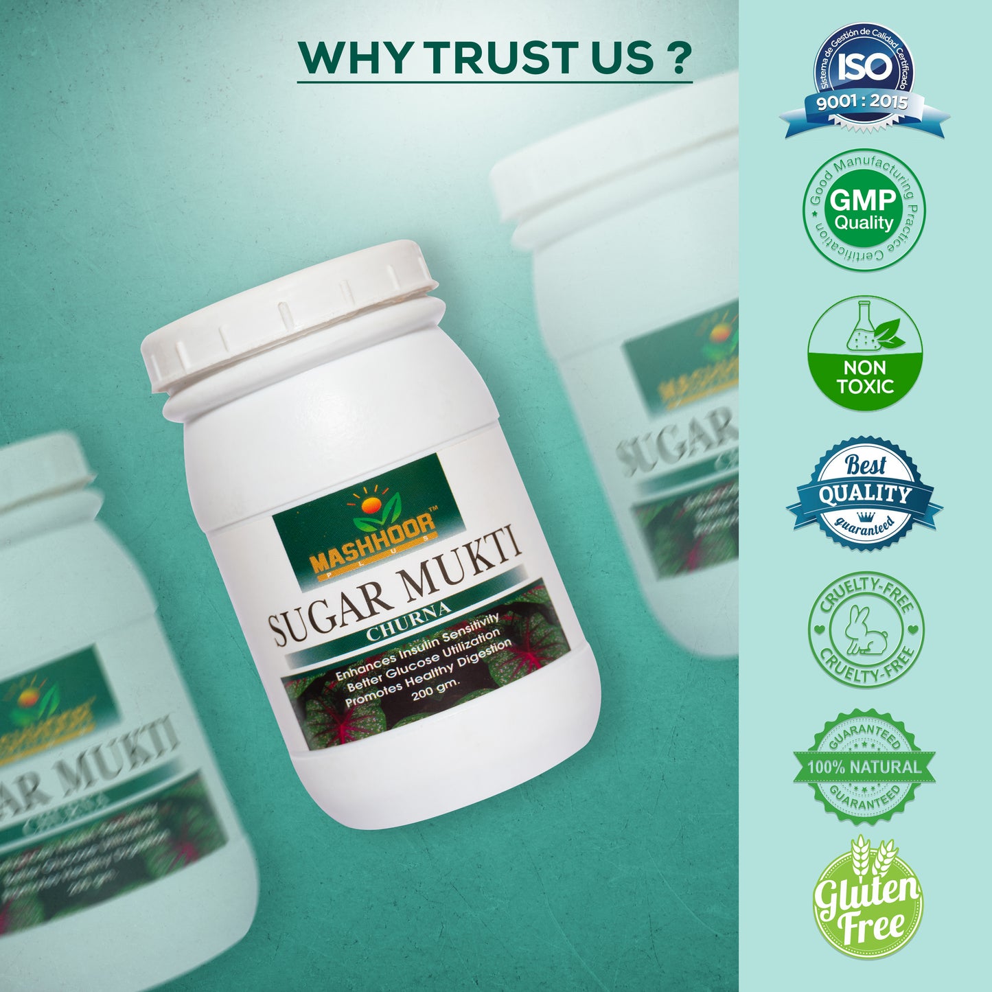 SUGAR MUKTI CHURNA + CAPSULE + SUGAR GO - M SYRUP