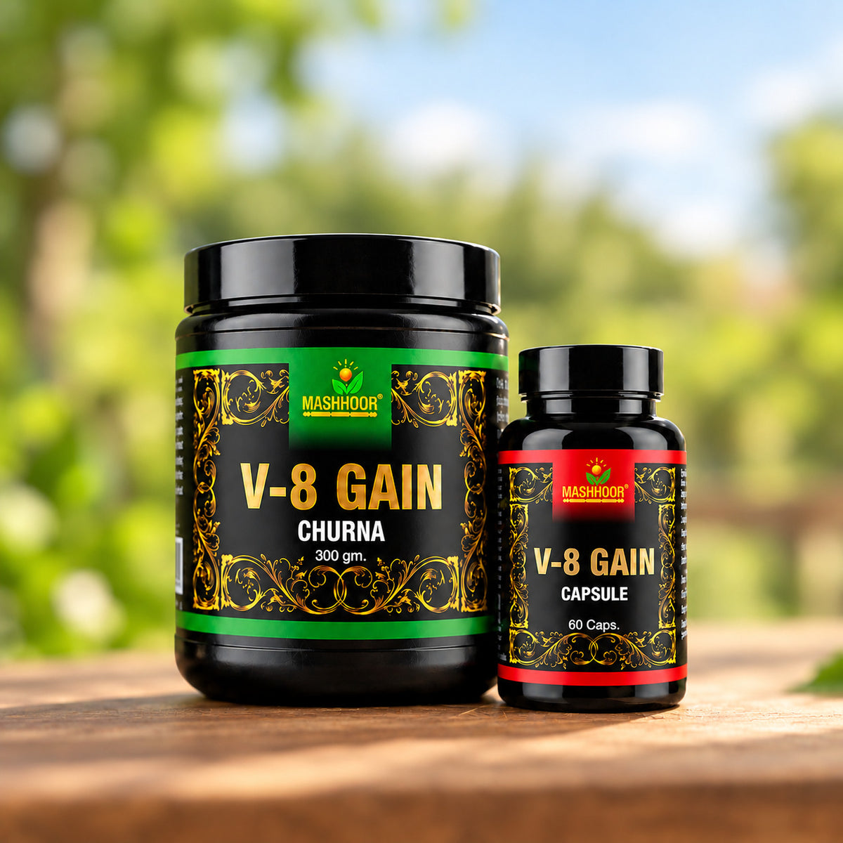 V-8 GAIN CHURNA & CAPSULE COMBO FOR HEALTHY WEIGHT GAIN