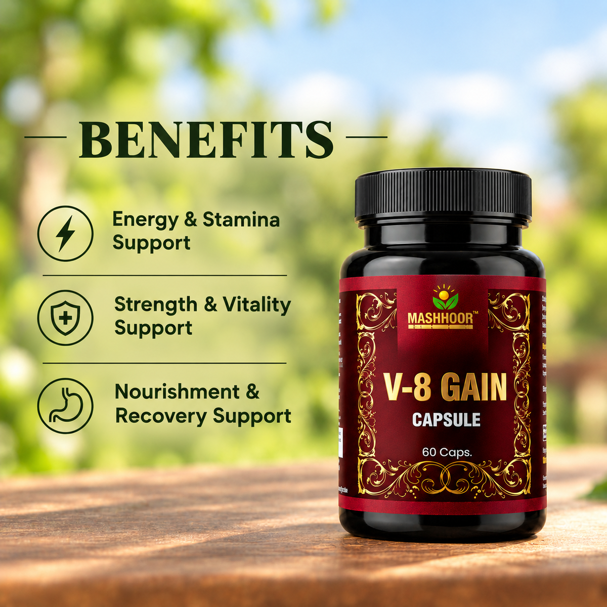 V-8 GAIN CAPSULES