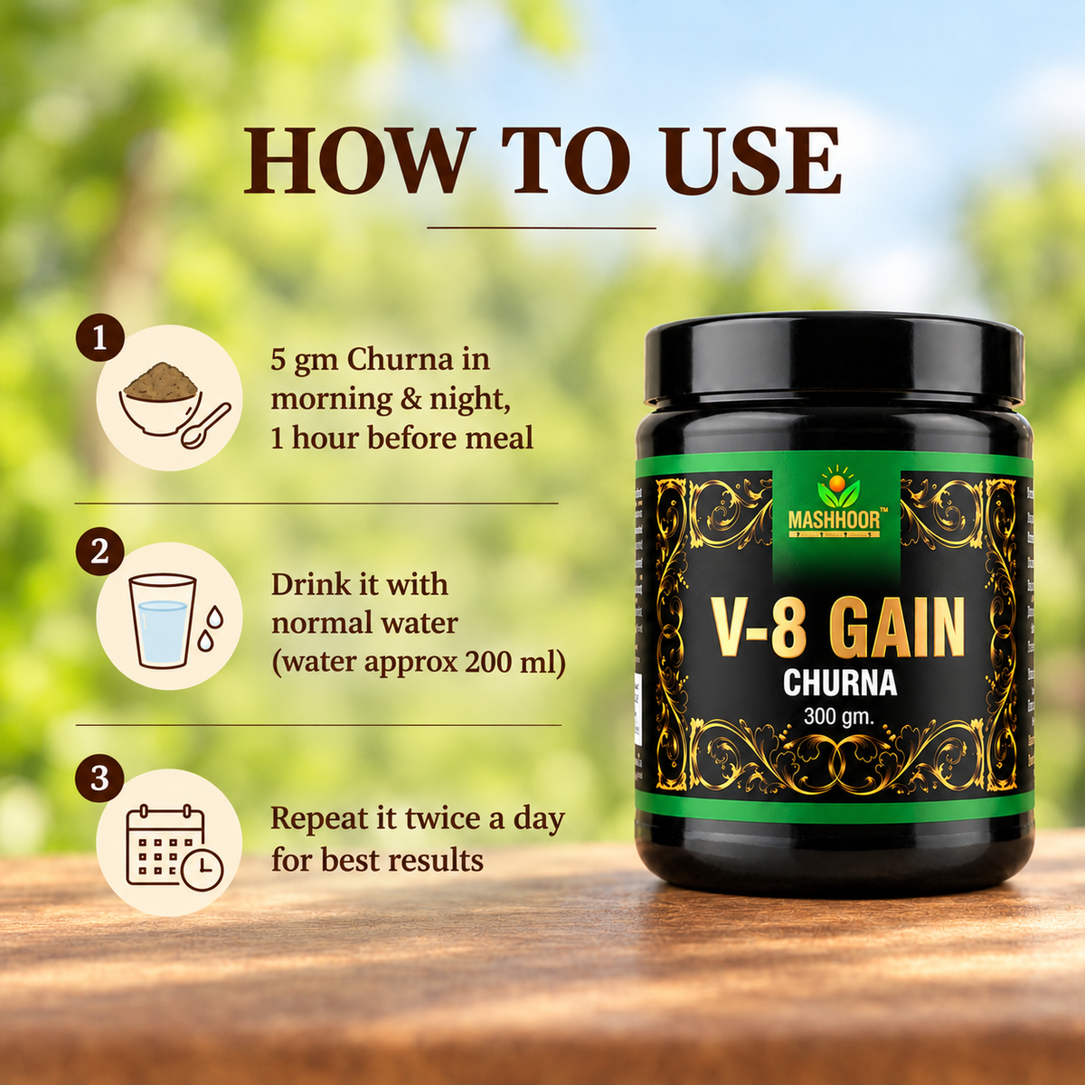 V-8 GAIN CHURNA 300GM